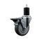 Service Caster 4'' Gray Poly Swivel 1-3/4'' Expanding Stem Caster with Brake SCC-EX20S414-PPUB-PLB-134 - alternate 1